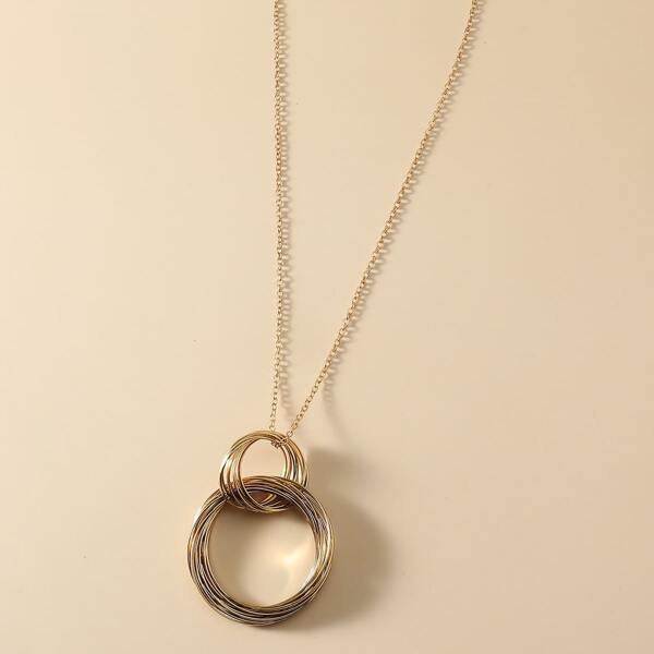 

Round Charm Necklace, Gold