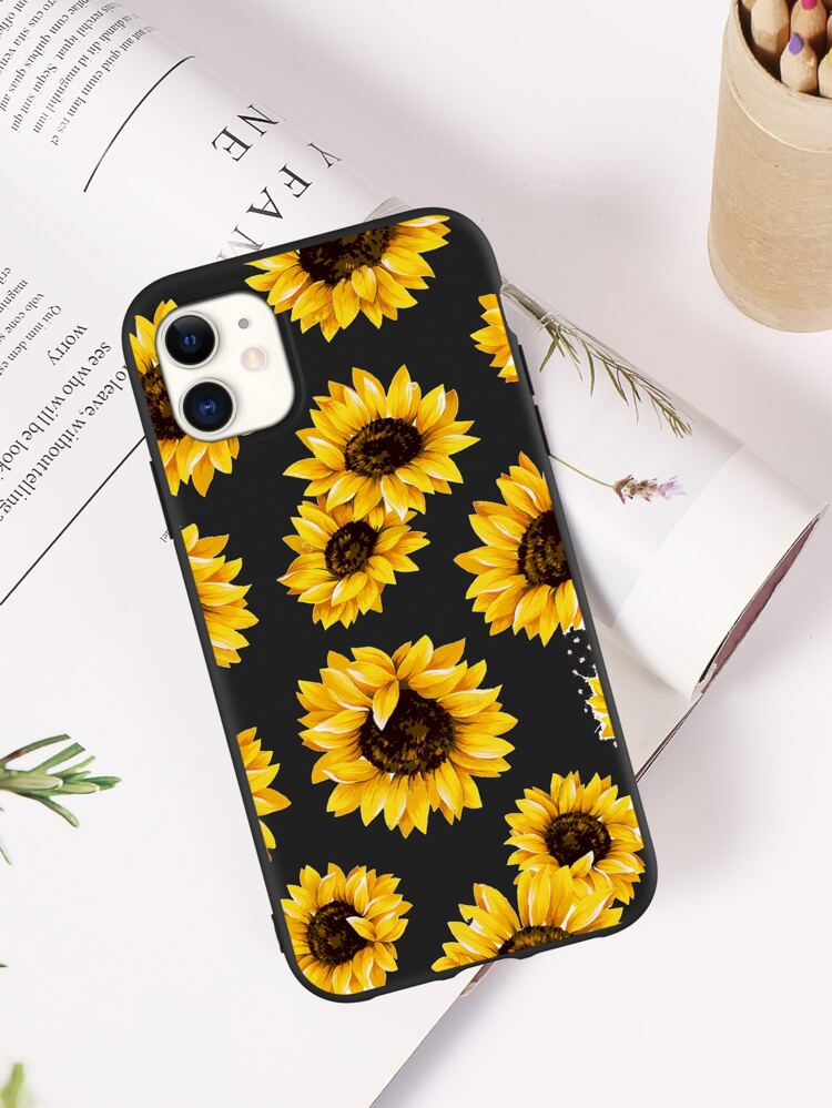 Sunflower Print Case Compatible With iPhone