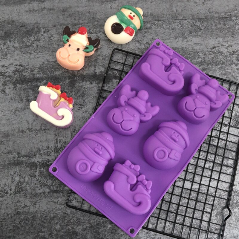 

1pc Christmas Pattern Chocolate Mold, Purple