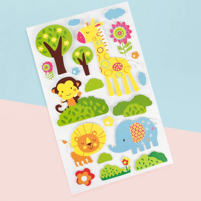 

1sheet Cartoon Graphic Sticker, Multicolor