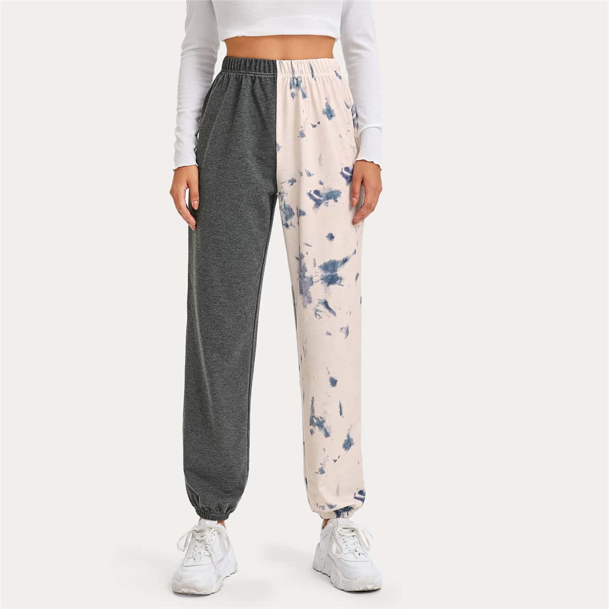 

Tie Dye Spliced Joggers, Multicolor