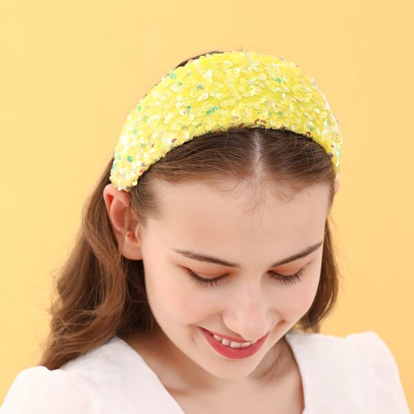 

Sequin Decor Hair Hoop, Yellow