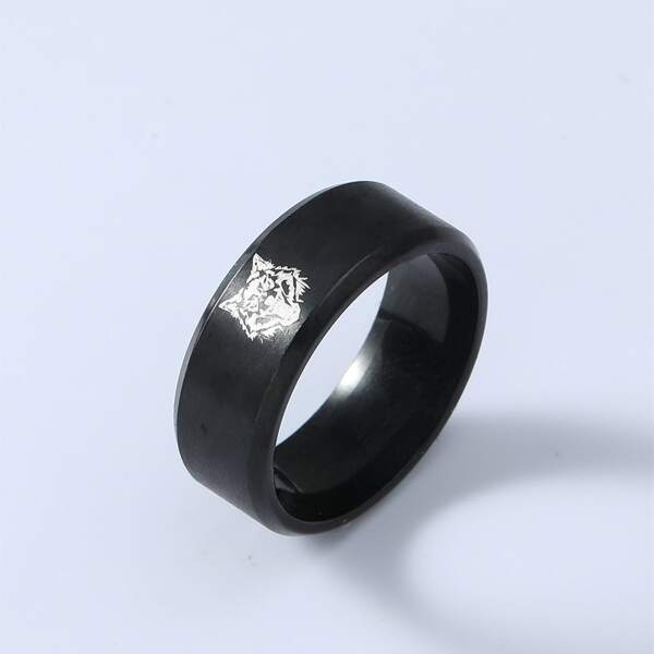

Men Animal Design Ring, Black