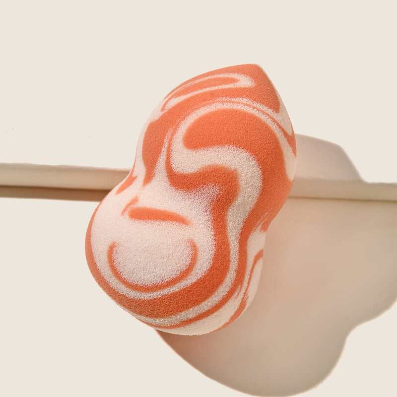 

1pc Two Tone Makeup Sponge, Multicolor
