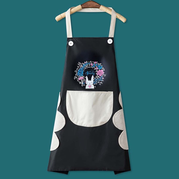 

Cartoon Graphic Apron, Black