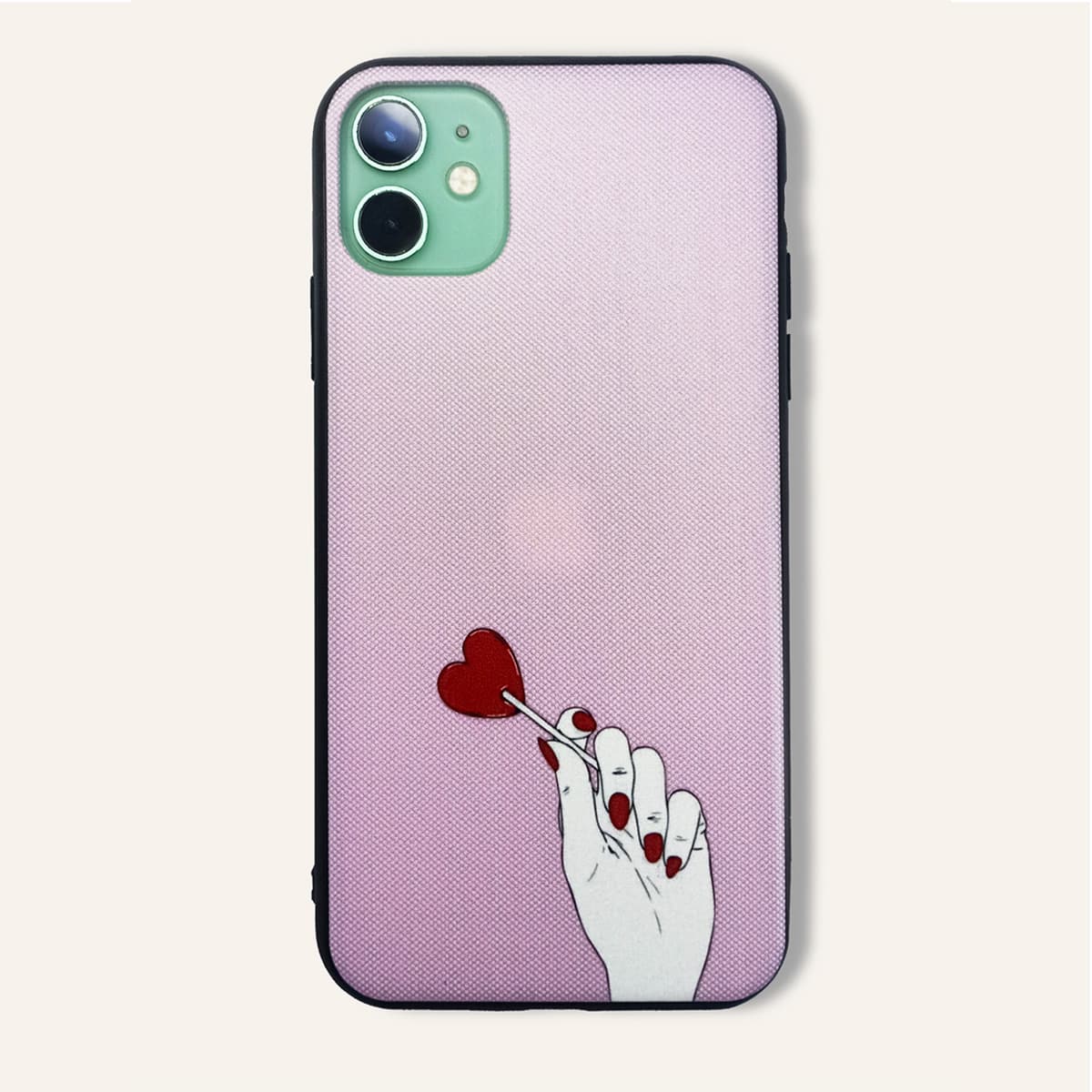 

Heart Lollipop iPhone Case, Pink