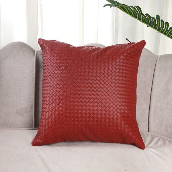 

Plain PU Cushion Cover Without Filler, Red