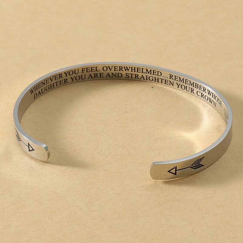 

Letter Engraved Cuff Bracelet, Silver