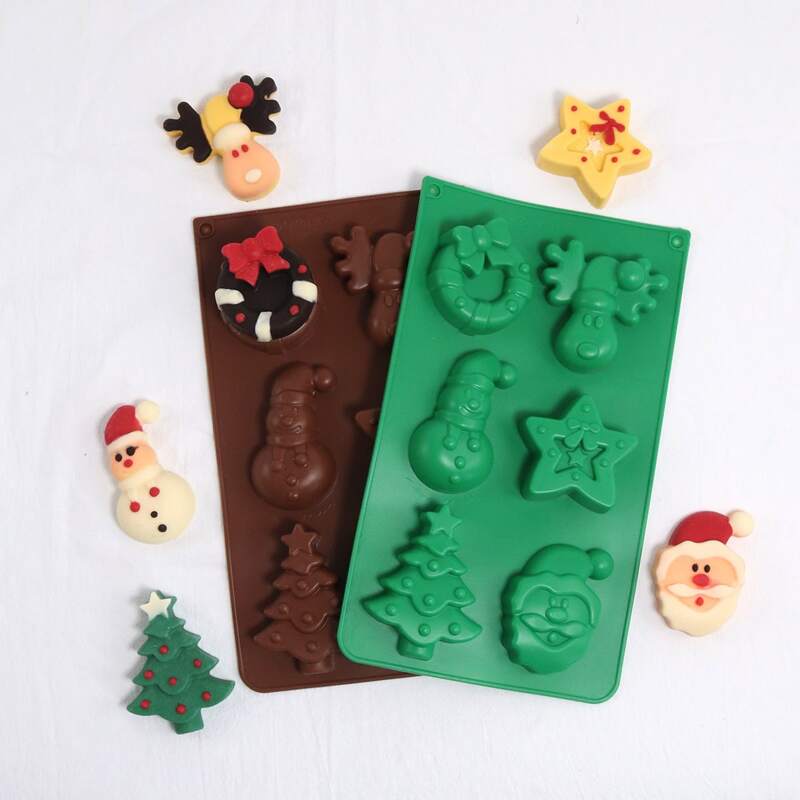 

1pc Random Christmas Pattern Chocolate Mold, Green