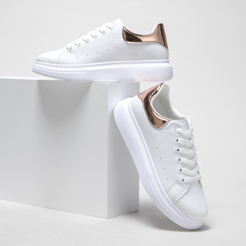 

Lace-up Front Wide Fit Sneakers, White