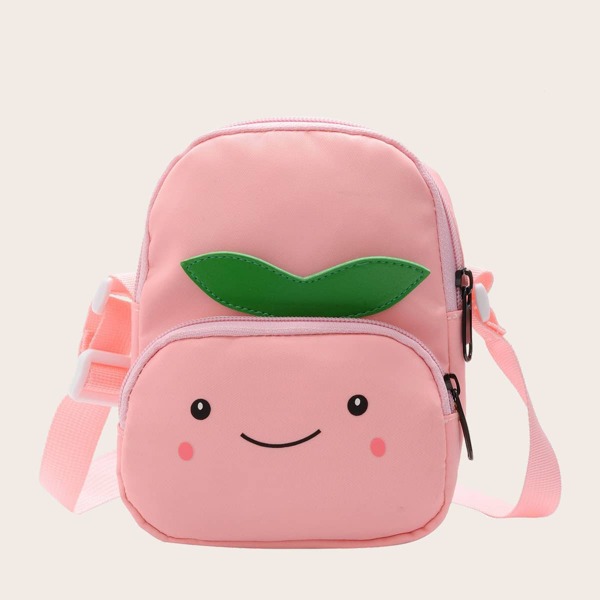 

Girls Cartoon Graphic Crossbody Bag, Pink