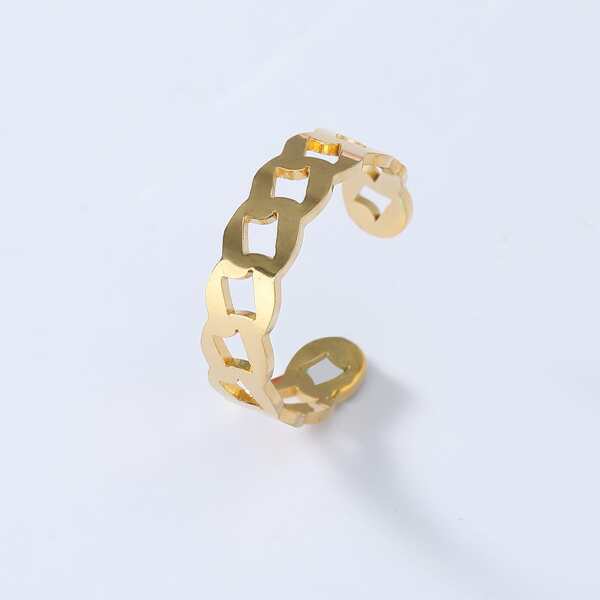 

Men Hollow Out Ring, Gold