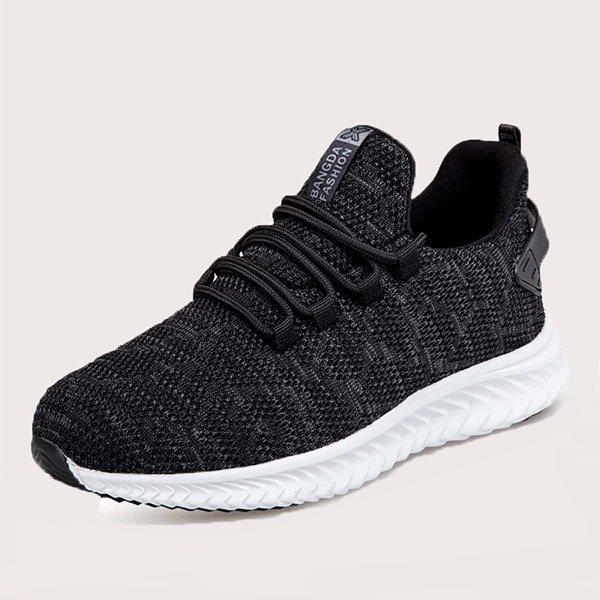 

Men Lace-up Front Wide Fit Sneakers, Black
