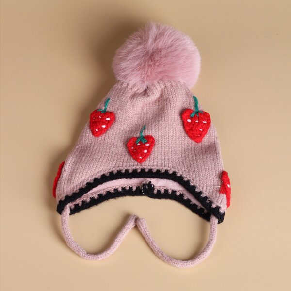 

Baby Fruit Pattern Cuffed Beanie, Multicolor