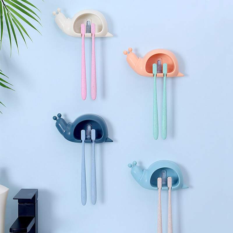 

1pc Snail Shaped Toothbrush Holder, Multicolor
