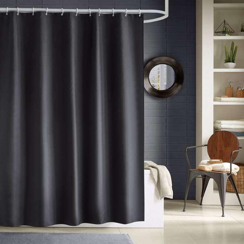 

Solid Color Shower Curtain, Black