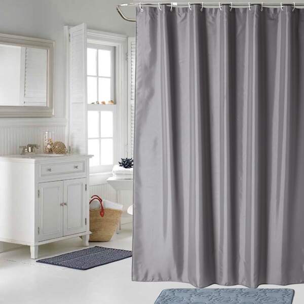 

Solid Color Shower Curtain, Grey