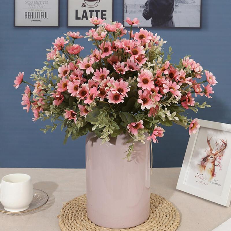 

1bundle Artificial Flower With 5pcs Branch, Pink