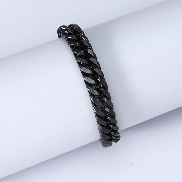 

Men Simple Chain Bracelet, Black
