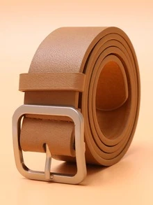 Men Metal Buckle Belt - Khaki - View 2
