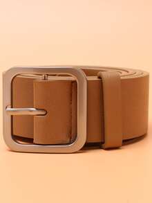 Men Metal Buckle Belt - Khaki - View 3