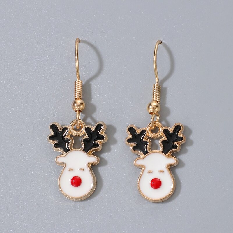 

Reindeer Drop Earrings, Gold