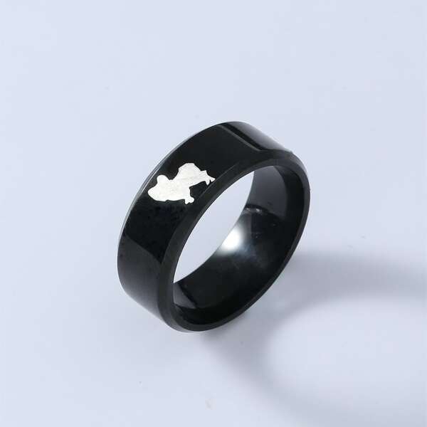 

Men Two Tone Ring, Black