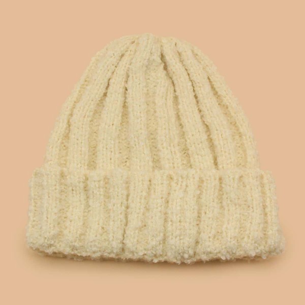 

Solid Knit Beanie, Beige