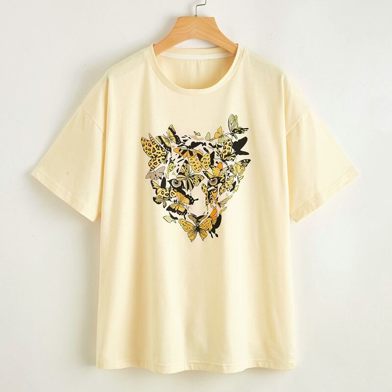

Butterfly Graphic Tee, Apricot