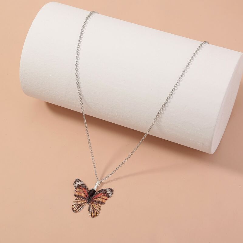 

Butterfly Charm Necklace, Multicolor