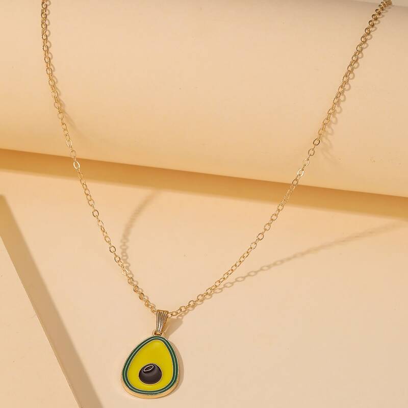 

Fruit Charm Necklace, Multicolor