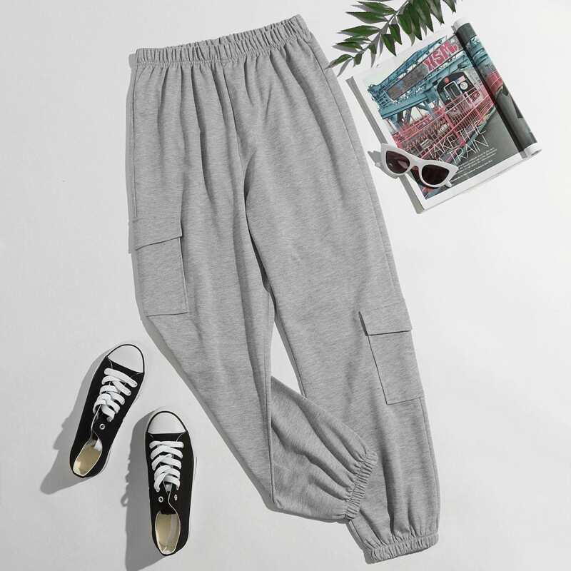 

Solid Pocket Joggers, Light grey