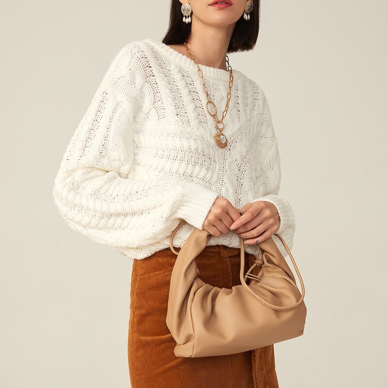 

GATHER PU LEATHER BAG, Brown