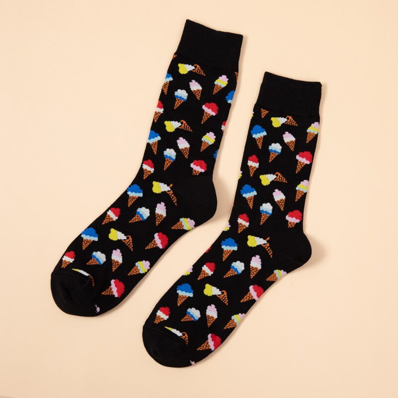

Guys Ice Cream Print Socks, Multicolor
