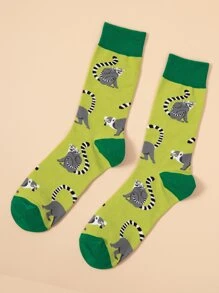 男士卡通圖案襪子 - 彩色 - 查看 1