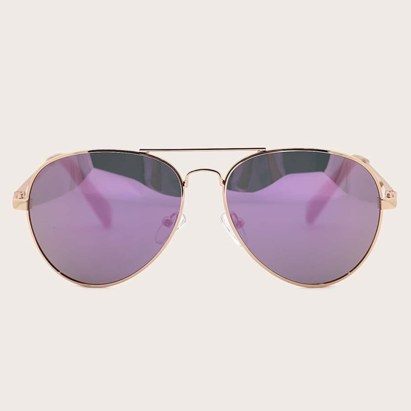 

Metal Frame Polarized Sunglasses, Mauve purple