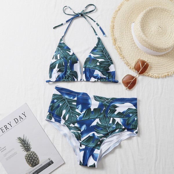 

Tropical Triangle Shorts Bikini Swimsuit, Multicolor