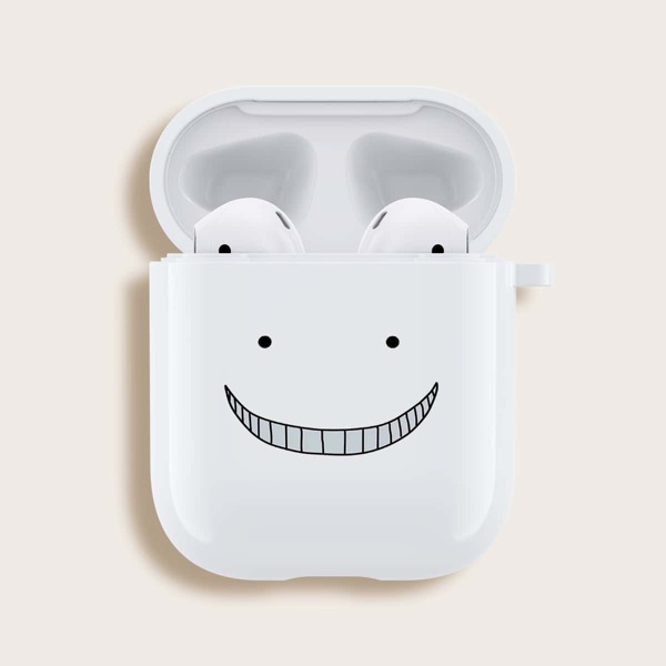 

Чехол для Airpods с рисунком улыбки, Белый