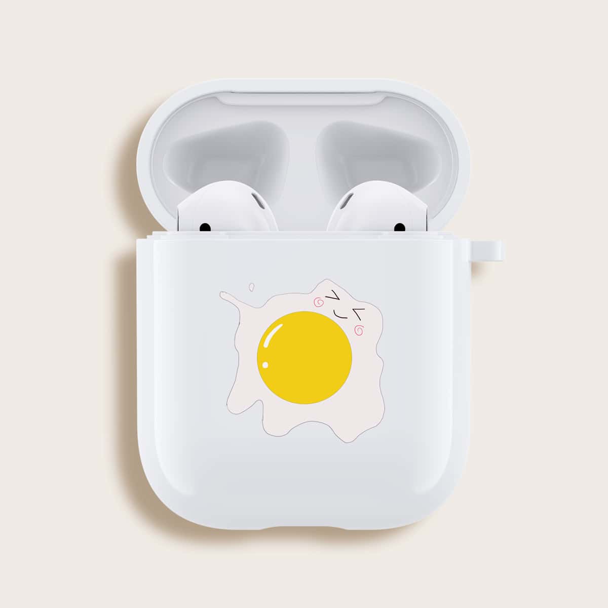 

Egg Pattern Airpods Case, White