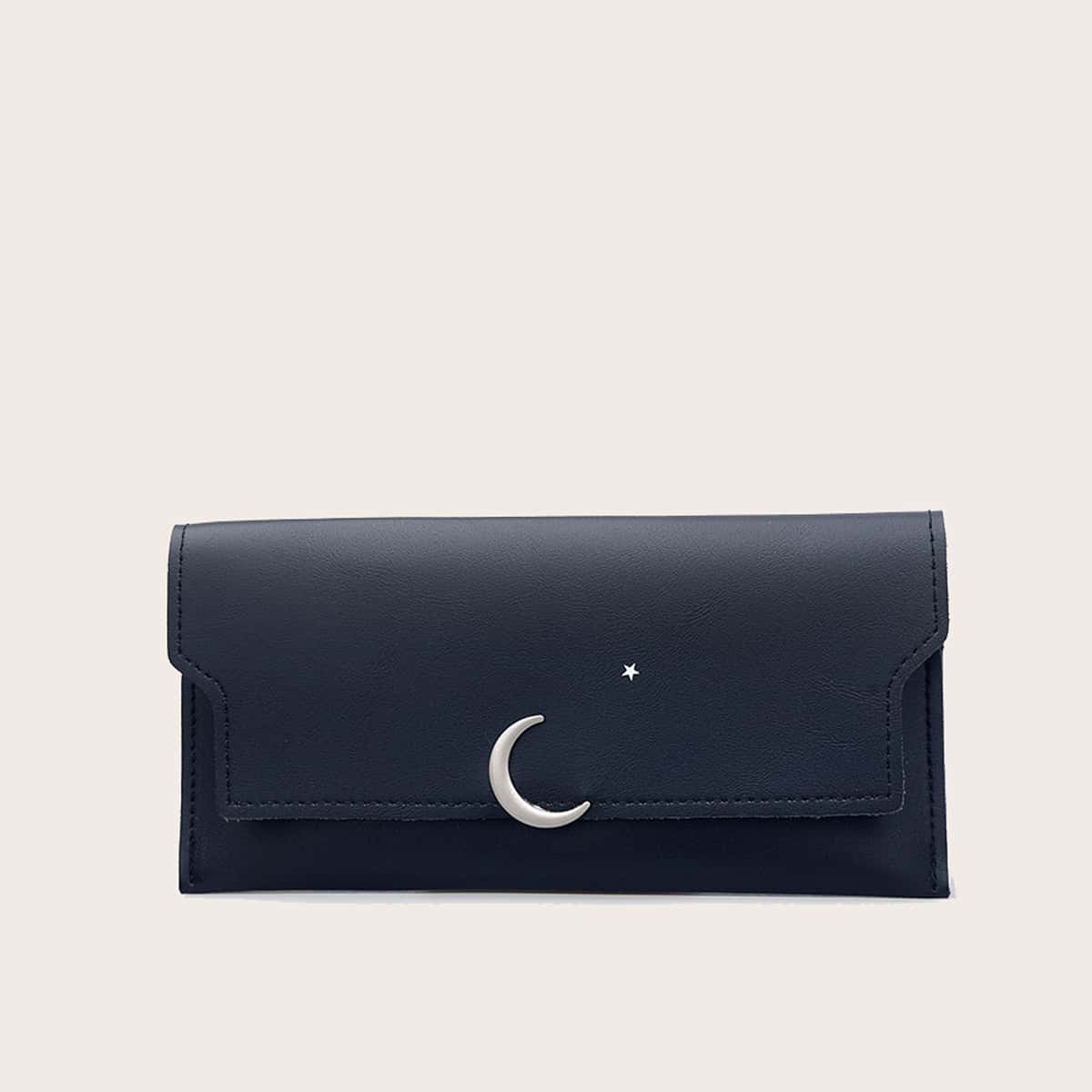 

Simple Star & Moon Purse, Black