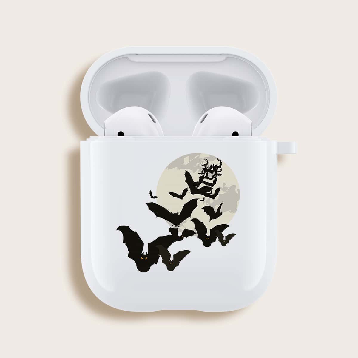 

Halloween Bat Airpods Case, White