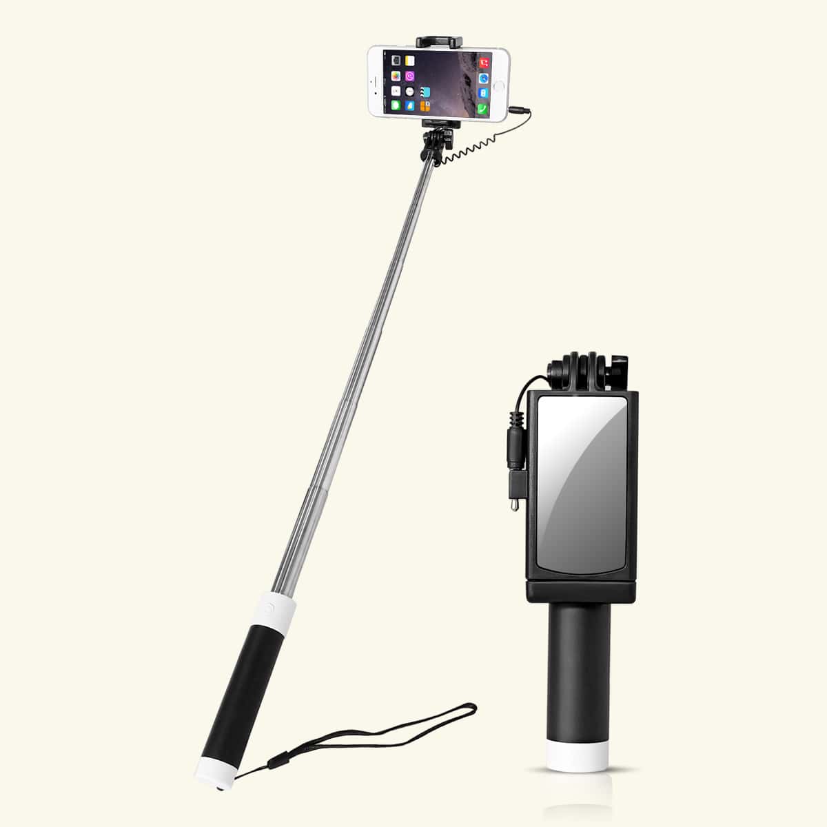 

Wired Portable Selfie Stick, Black