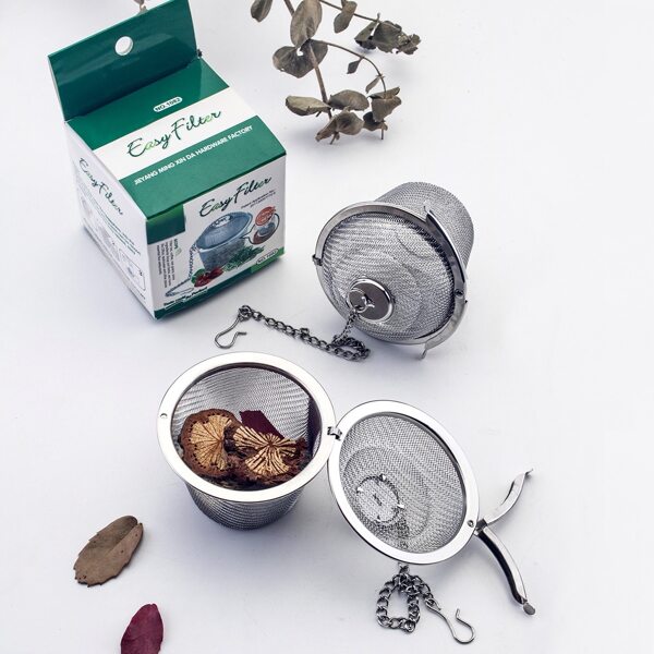 

1pc Stainless Steel Seasoning Filter Ball, Silver