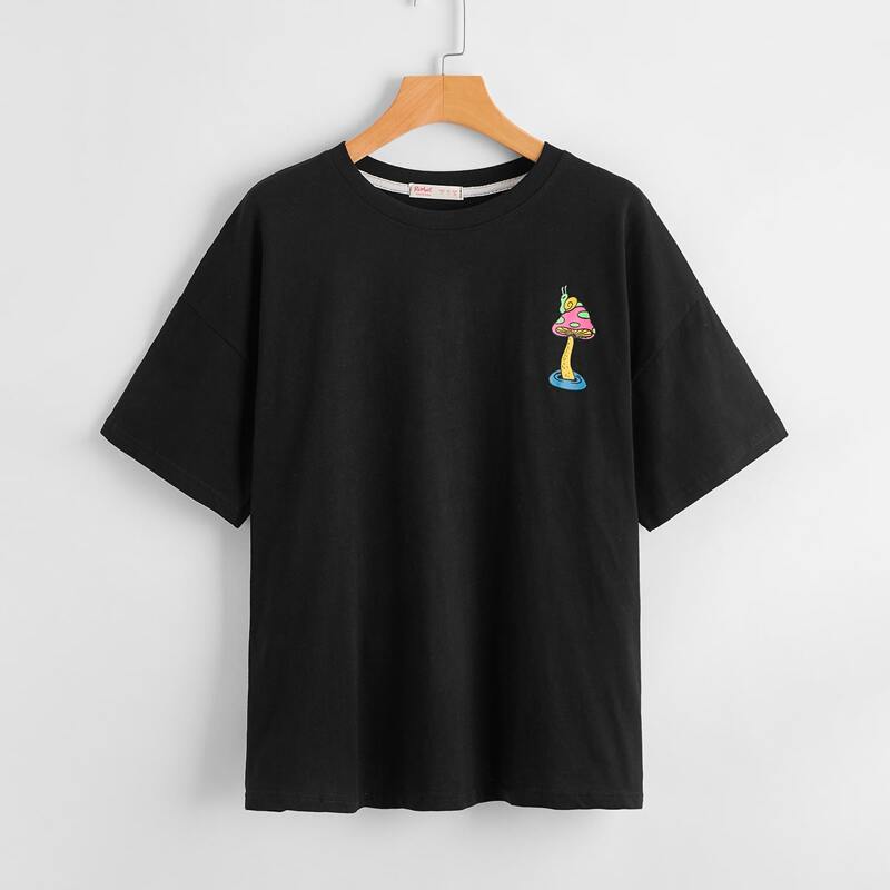 

Cartoon Graphic Tee, Black