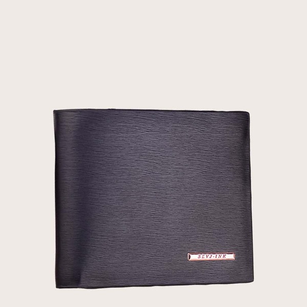 

Men Metal Decor Purse, Black