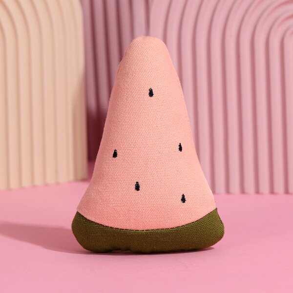 

Watermelon Shaped Dog Sound Toy, Pink