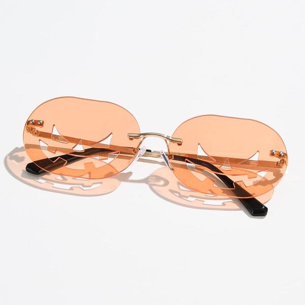 

Rimless Pumpkin Sunglasses, Orange