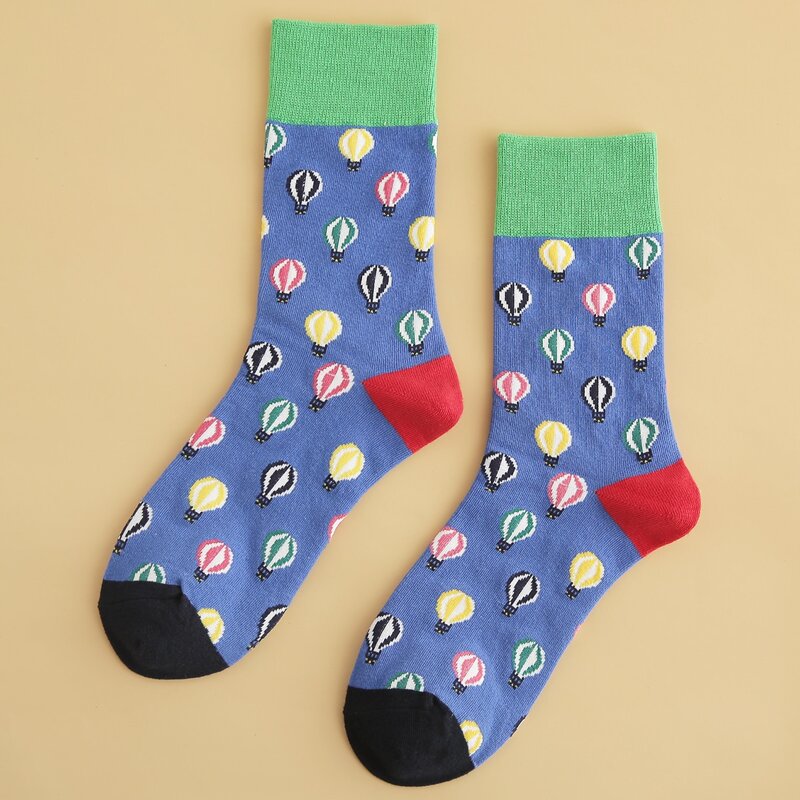 

Guys Hot Air Balloon Pattern Socks, Multicolor