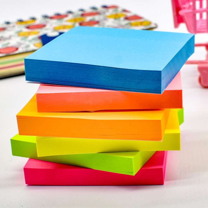 

1pack Plain Random Sticky Note, Multicolor