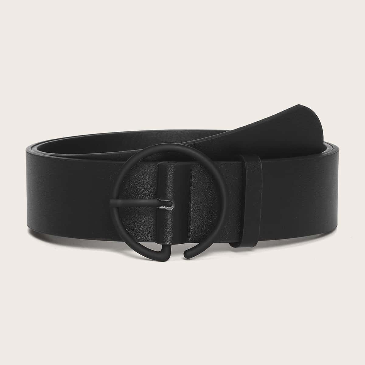 

Geo Buckle Belt, Black